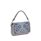 Blue Cotton Shoulder Bag