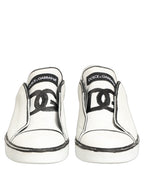White Leather Portofino Low Top Sneakers Shoes