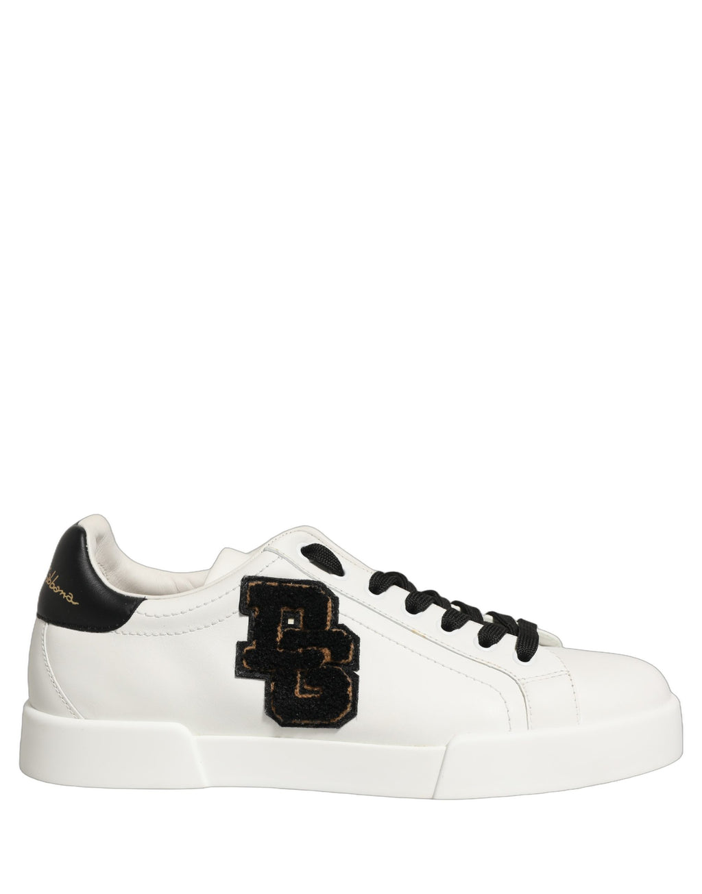 White Leather DG Logo Low Top Sneakers Shoes