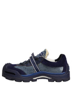 Blue Airmaster Panelled Low Top Denim Sneakers Shoes