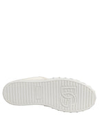 White Leather Low Top Lace Up Sneakers Shoes