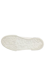 White Leather Logo Low Top Men Sneakers Shoes