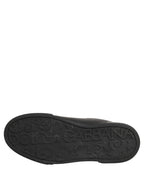 Black Leather Logo Low Top Men Sneakers Shoes