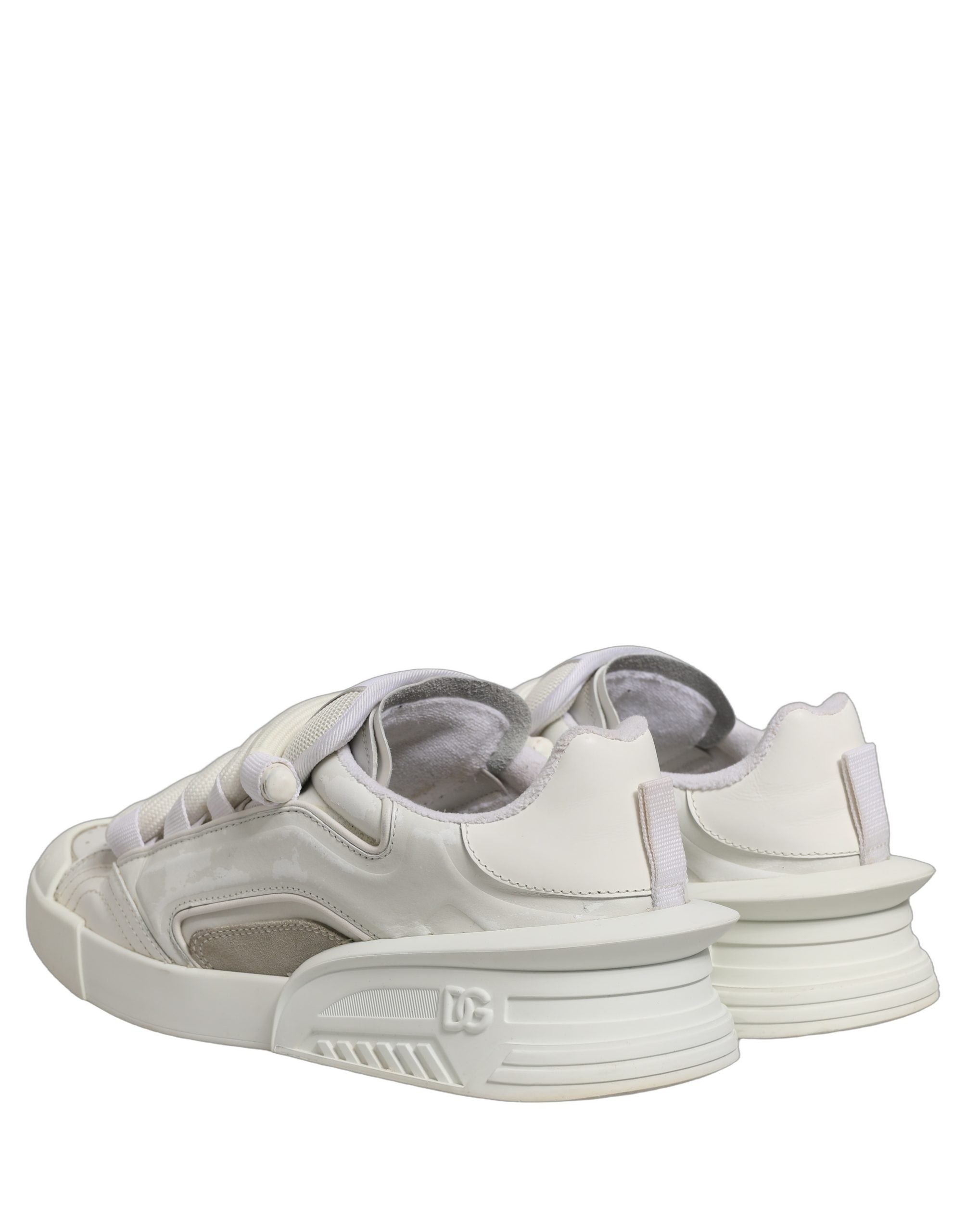 White Leather Portofino Space Sneakers Shoes