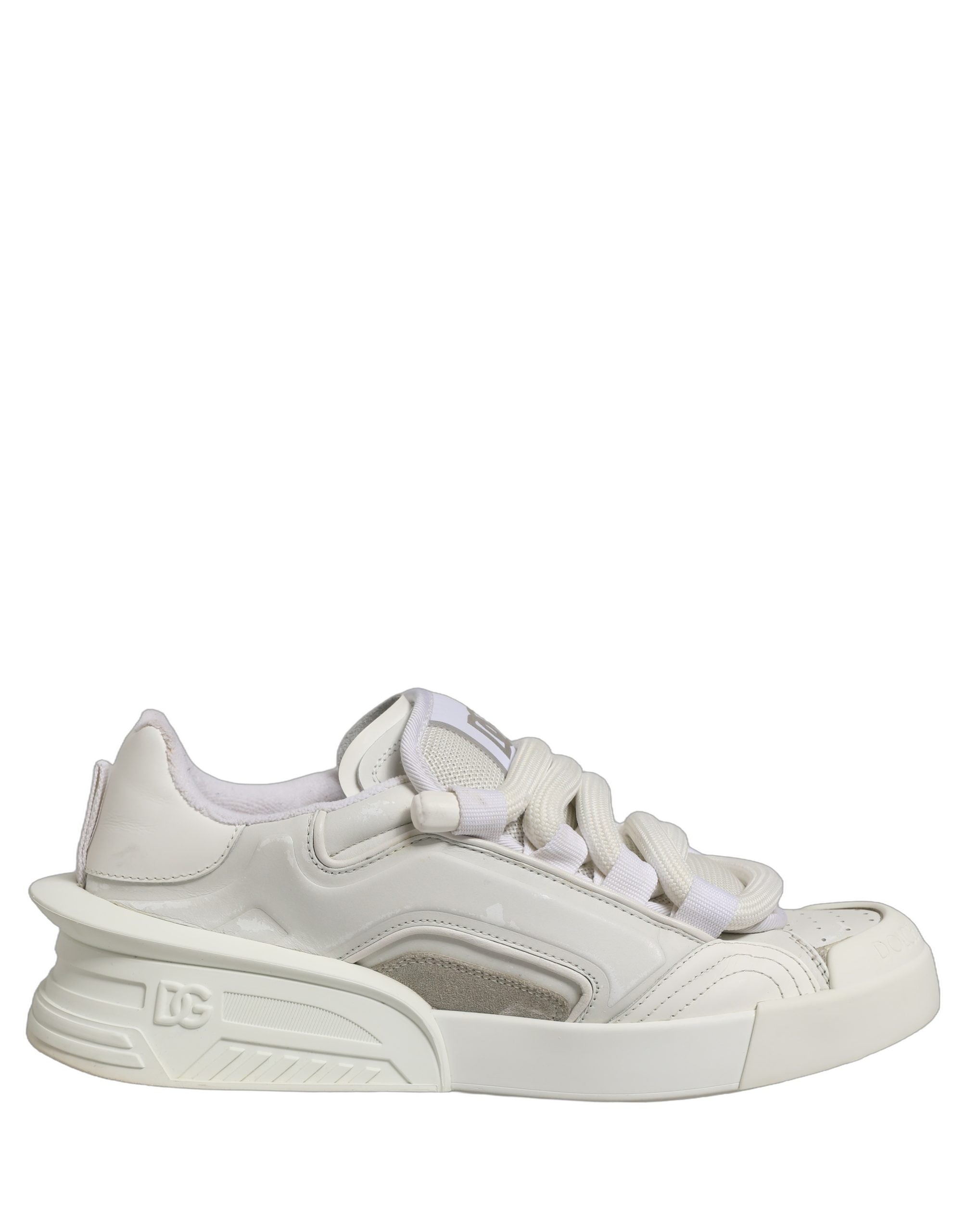 White Leather Portofino Space Sneakers Shoes