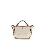 Beige Fabric Handbag