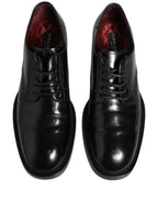 Black Leather Lace Up Derby Dress Men Shoes