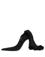 Black Taormina Lace Socks Boots Pumps Shoes