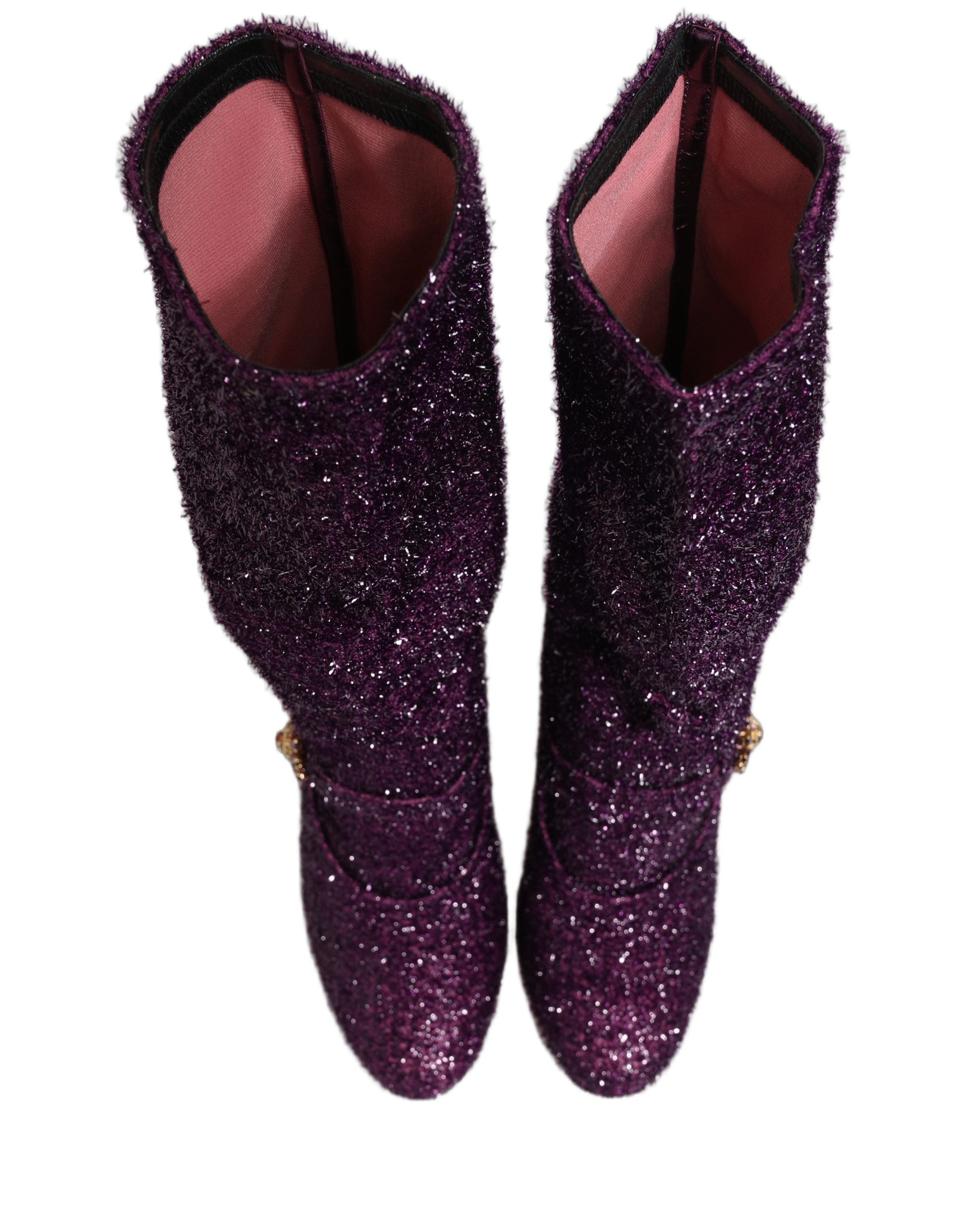 Purple Crystal Lurex Fantasy Boots Shoes