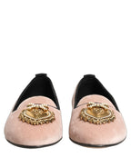 Pink Velvet Devotion Loafers Flats Shoes