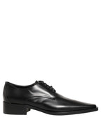 Black Leather Lace Up Derby Dress Shoes