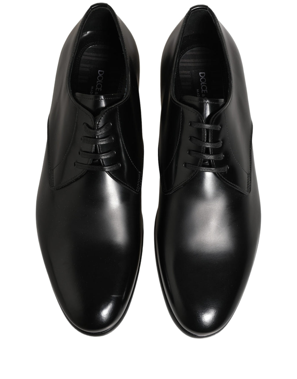 Black Leather Lace Up Derby Dress Shoes