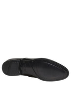 Black Leather Lace Up Derby Dress Shoes
