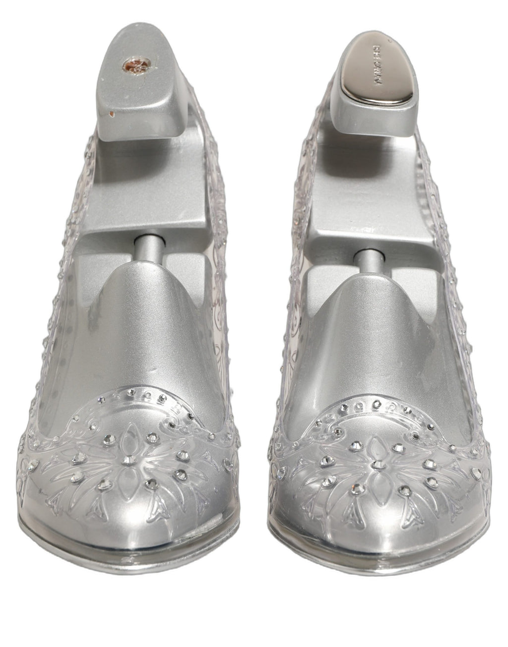 Clear CINDERELLA Floral Crystal Heels Shoes