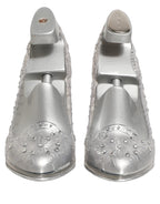Clear CINDERELLA Floral Crystal Heels Shoes