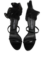 Black Stiletto Sandals Socks High Boots Shoes