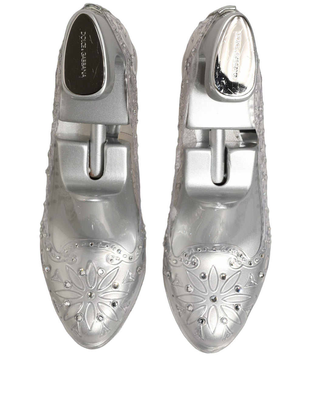CINDERELLA Floral Crystal Heels Clear