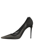Black Mesh Stiletto High Heels Pumps Shoes