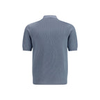 Blue Cotton Polo Shirt