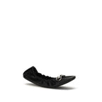 Black Calf Leather Bos Taurus Ballet Flats