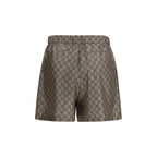 Beige Silk Bermuda Shorts