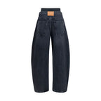Gray Cotton Relaxed Fit Jeans