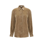 Beige Viscose Dress Shirt