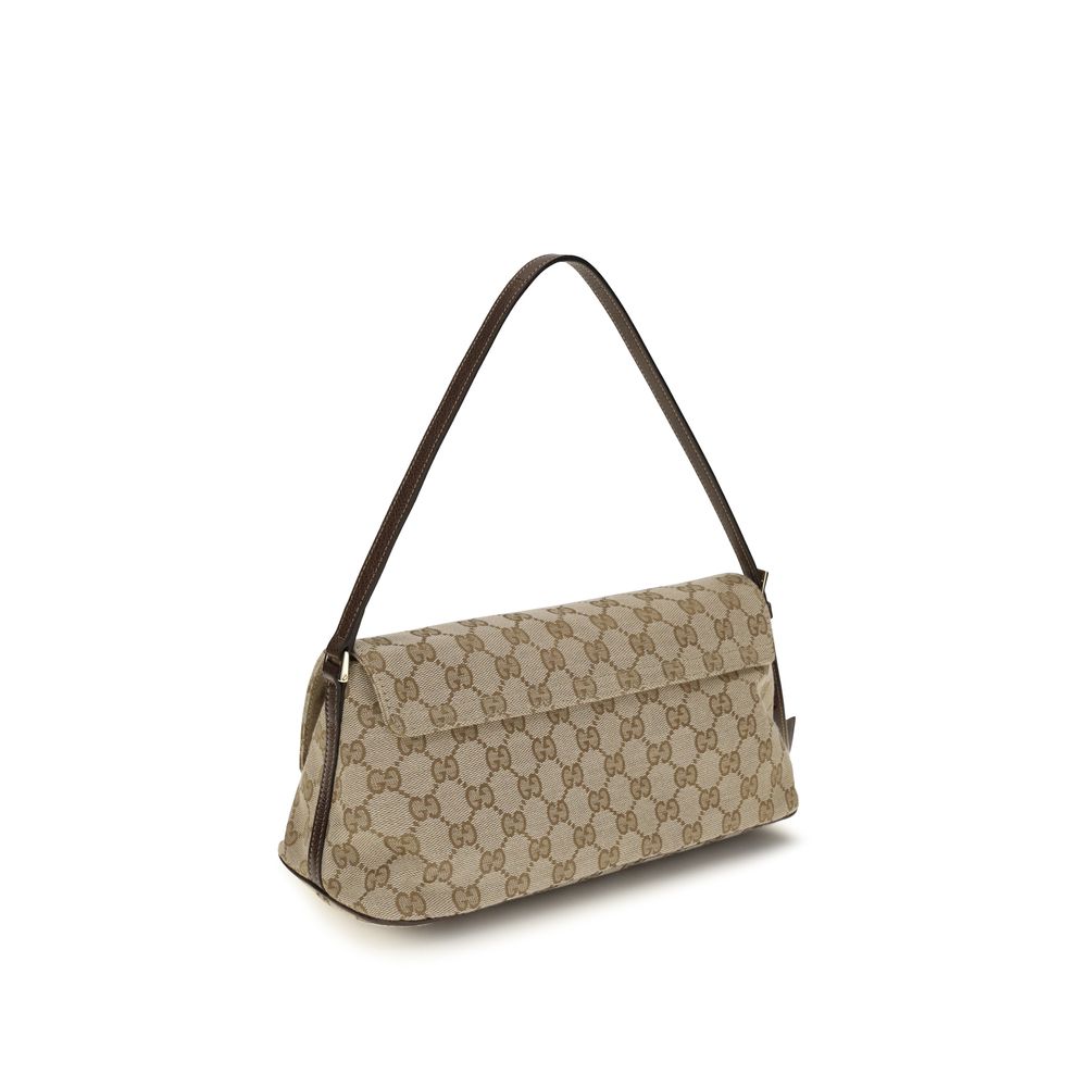 Brown Fabric Shoulder Bag