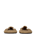 Gold Fabric Ballet Flats