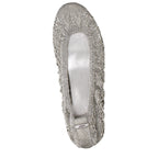 Gray Fabric Ballet Flats