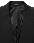 Black Single Breasted One Button Coat Blazer