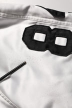 White DG Logo Polyester JerseyBomber Jacket