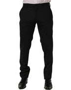 Black Wool Skinny Leg Dress Men Trouser Pants