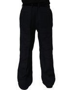 Black Linen Straight Leg Dress Trouser Pants