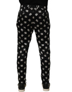 Black Silk Skinny Leg Dress Men Trouser Pants