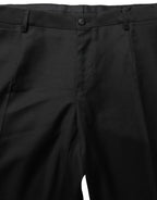 Black Wool Skinny Leg Dress Trouser Pants
