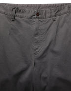 Dark Gray Cotton Straight Chino Trouser Pants