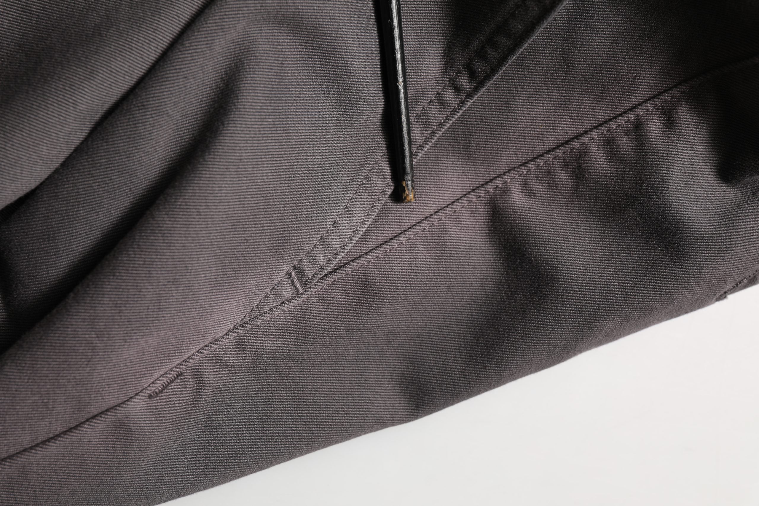 Dark Gray Cotton Straight Chino Trouser Pants