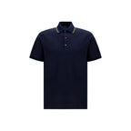 Blue Cotton Polo Shirt