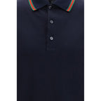 Blue Cotton Polo Shirt