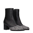 Black Leather Ankle Boots