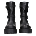 Black Leather Ankle Boots
