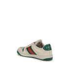 Beige Fabric Low Top Sneakers