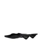Black Leather Flat Sandals
