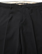 Black Wool Slim Fit Formal 2 Piece Men Suit