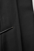 Black Wool Slim Fit Formal 2 Piece Men Suit