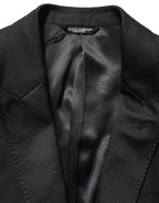 Black Wool Slim Fit Formal 2 Piece Men Suit
