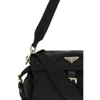 Black Recycled Polyamide Shoulder Bag