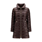 Brown Polyamide Full-Length Jacket