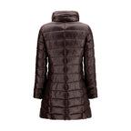 Brown Polyamide Full-Length Jacket